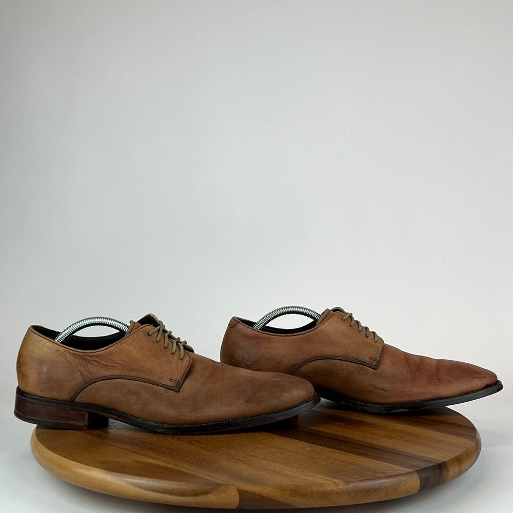 Mens Cole Haan Williams Brown‎ Leather Plain Toe Oxford Dress Shoes Size 10.5 M